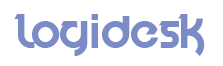 logo logidesk font mauve